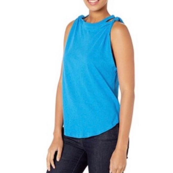 Free People® We The Free The Twist Tank top shirt lapis blue  Sz Med - Picture 1 of 7